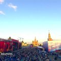 Raudonojoje aikštėje Pasaulio futbolo čempionato atidarymo proga skambėjo muzika
