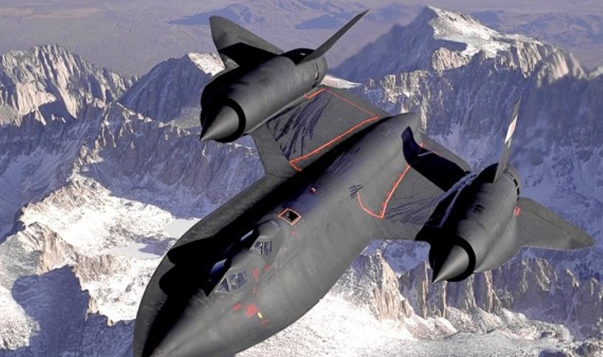 Ilgų atstumų itin greitas JAV žvalgybinis lėktuvas Lockheed SR-71 "Blackbird" (liet. Juodasis strazdas)