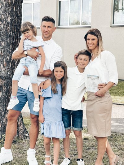 Agnė Dzeranova su šeima