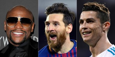 Floydas Mayweatheris, Lionelis Messi ir Cristiano Ronaldo