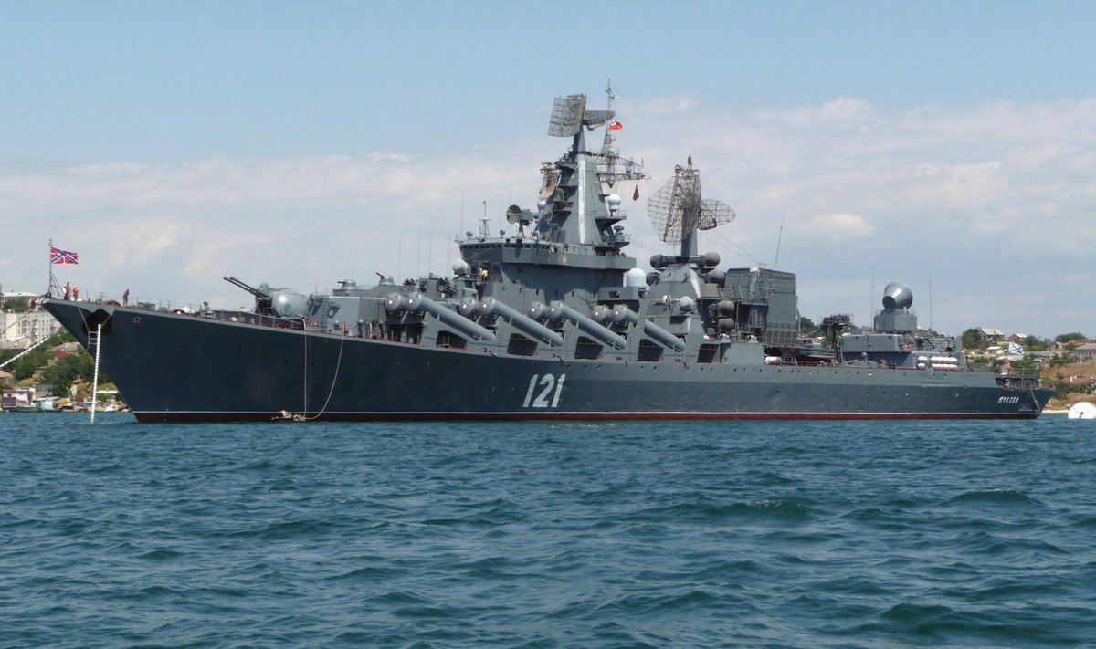 Rusijos jūrų laivyno kreiseris Maskva. George Chernilevsky/Wikipedia nuotr.