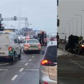 Vilniuje BMW partrenkė ir sužalojo pėsčiąją: moteriai prireikė skubios medikų pagalbos