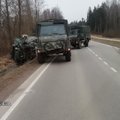 Švenčionių rajone apvirto kariuomenės sunkvežimis, sužeistas karys