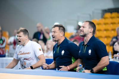 (iš kairės) Vytautas Cėpla, Paulius Klapatauskas, Julius Klakauskas (Foto: Jonas Pivoriūnas)