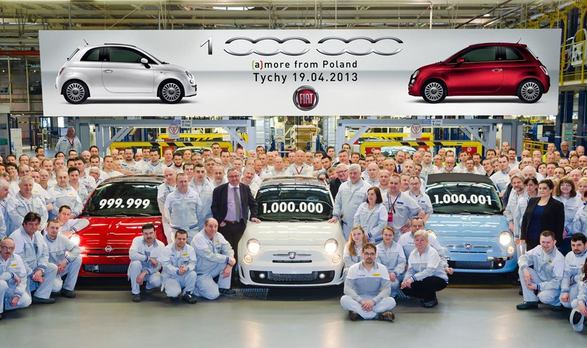 Lenkijoje pagamintas milijoninis Fiat 500