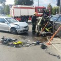 Avarija Kaune: ugniagesiai vadavo prispaustą moterį