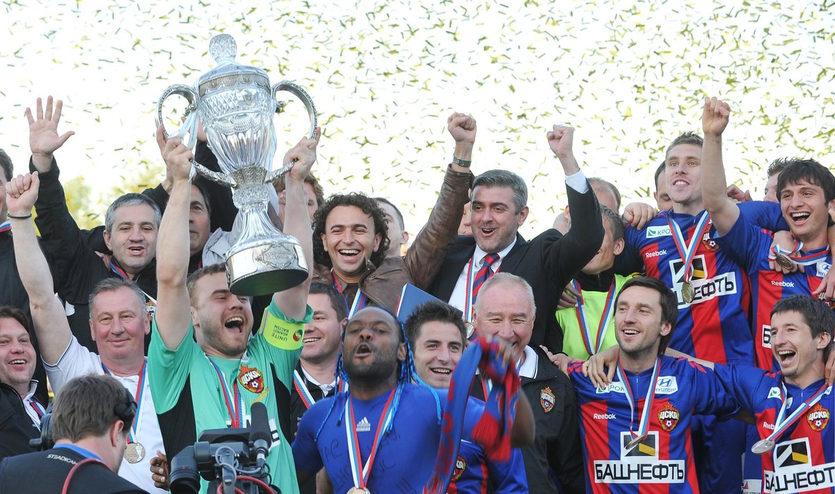Deividas Šemberas ir CSKA šeštą kartą iškovojo Rusijos futbolo taurę