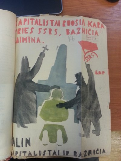 Lietuvos komunistų partijos propagandinis plakatas.