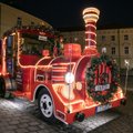 Tiesiogiai iš Vilniaus: į gatves išrieda kalėdinis traukinukas