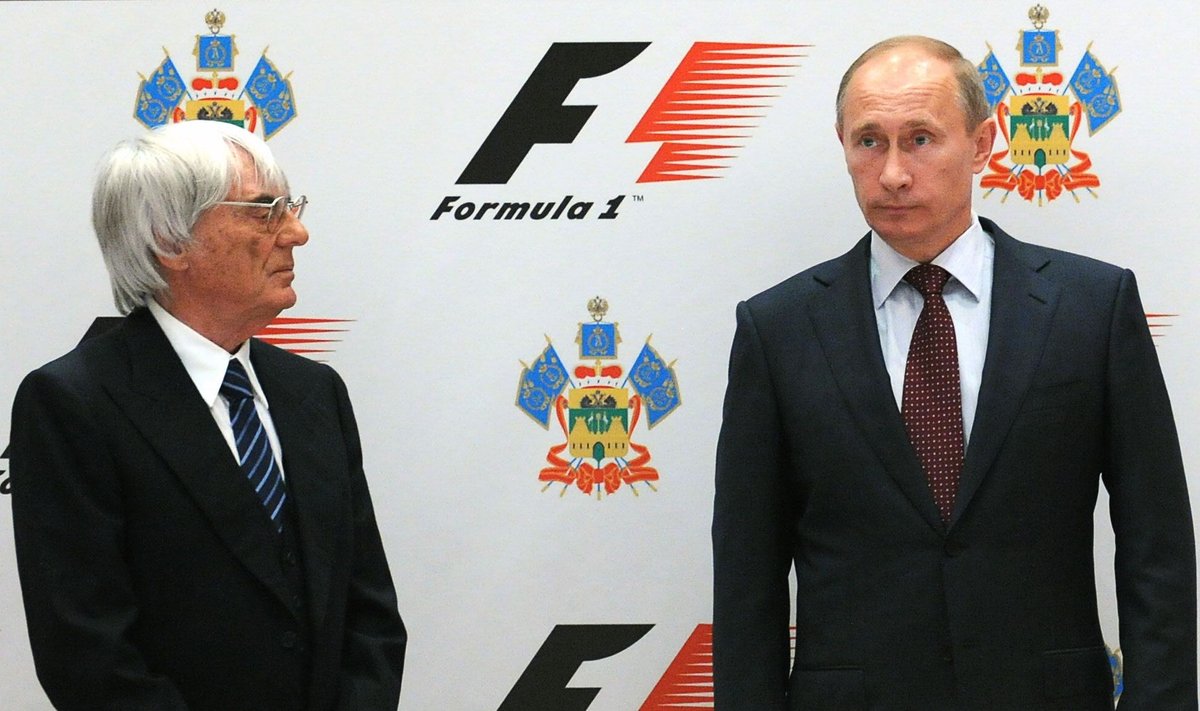 Bernie Ecclestone ir Vladimiras Putinas