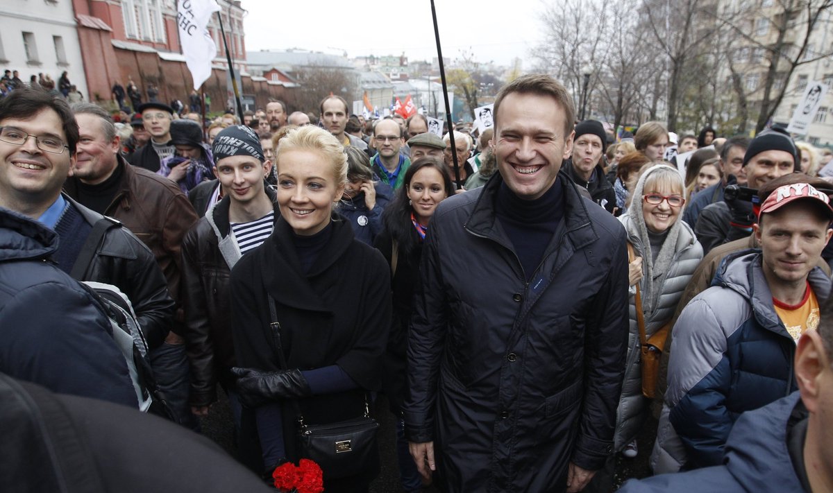 Aleksejus Navalnas su žmona