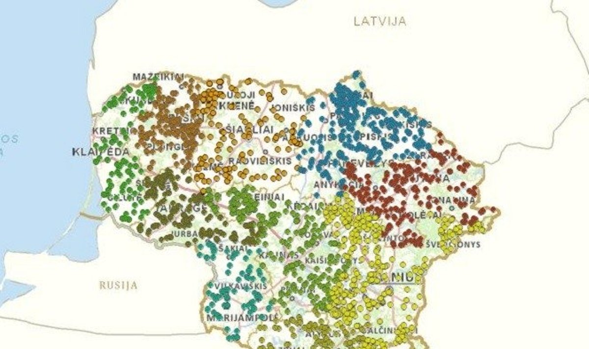 Ekologinių ūkių žemėlapis - www.tausojantismaistas.lt