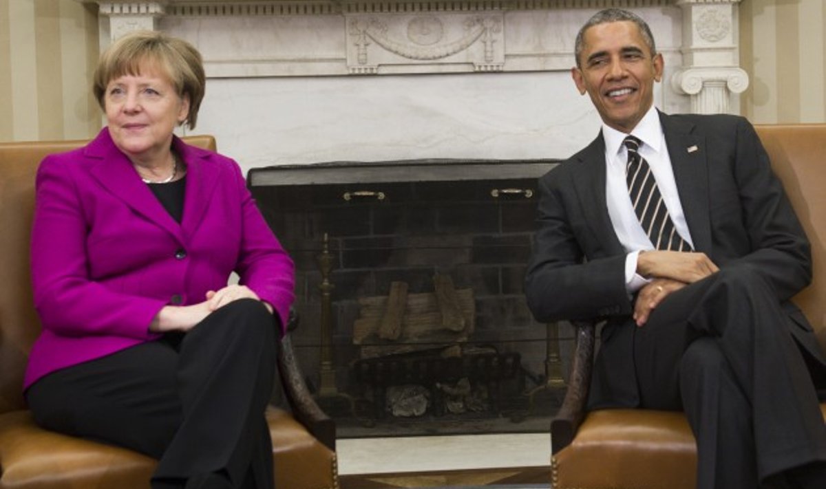 A. Merkel susitiko su B. Obama