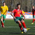 Lietuvos 19-mečių rinktinė sužaidė lygiosiomis su A lygoje rungtyniaujančiu klubu