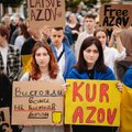 В Вильнюсе прошел марш в поддержку защитников Мариуполя