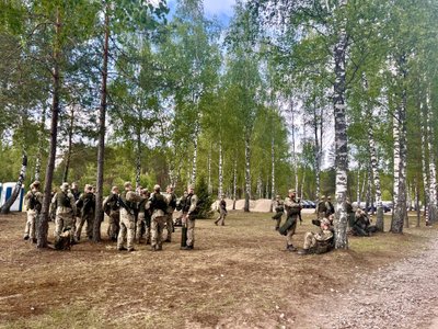 Литовские военные на полигоне в Руднинкай
