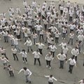 Šiaulių kolegijos studentų krikštynose - flashmob šokio akcija