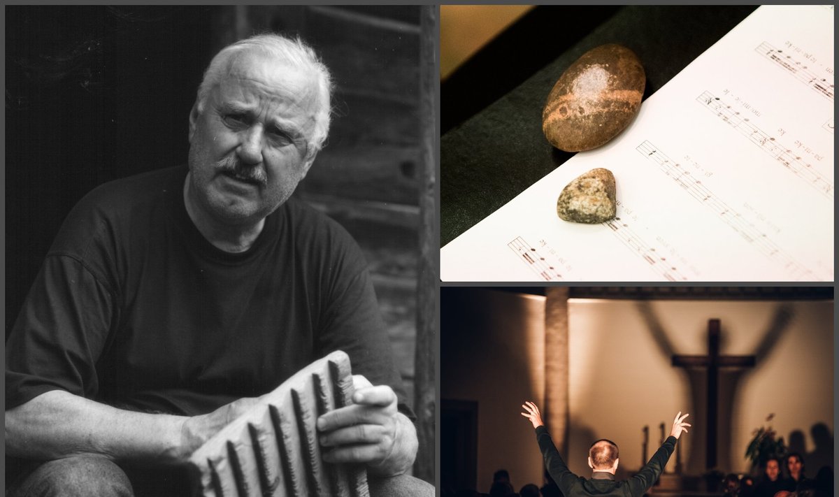 Bronius Kutavičius, akmenys-instrumentai, atsisveikinimo koncertas Brno