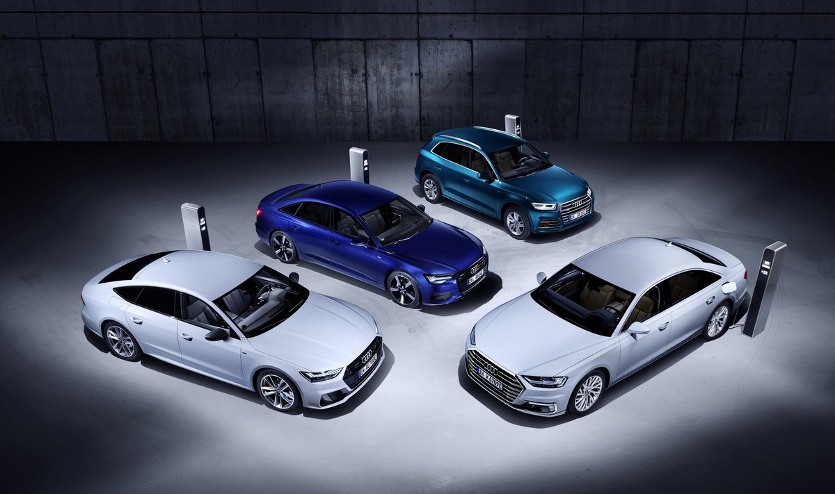 Ženevoje „Audi“ parodys keturis modelius, galėsiančius važiuoti vien tik elektra