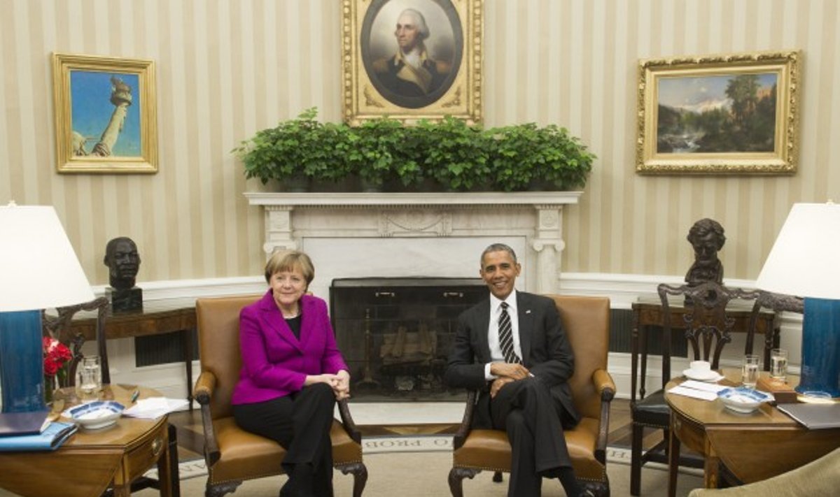 A. Merkel susitiko su B. Obama