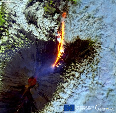 Mauna Loa ugnikalnio išsiveržimas Havajuose. Scanpix/Copernicus nuotr.