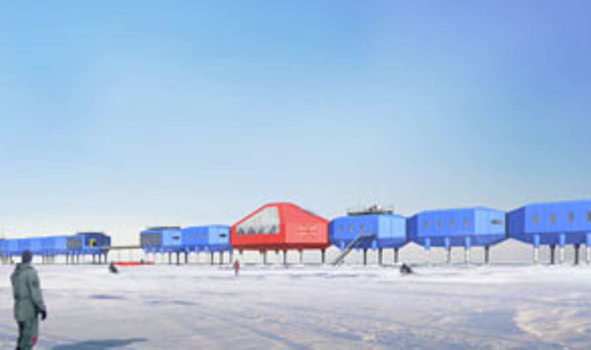 Mobili arkties tyrimų bazė, kurioje dirbs gaus britų mokslininkai. 35,5 mln. eurų kainavusi nauja stotis leis mokslininkams tyrinėti aplinkos reiškinius - ozono sluoksnį, poliarinį ledą ir kt.