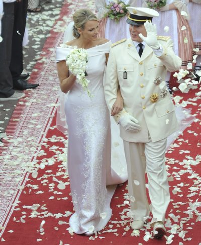 Monako princas Albertas II ir Charlene Wittstock, susituokė 2011 metais.