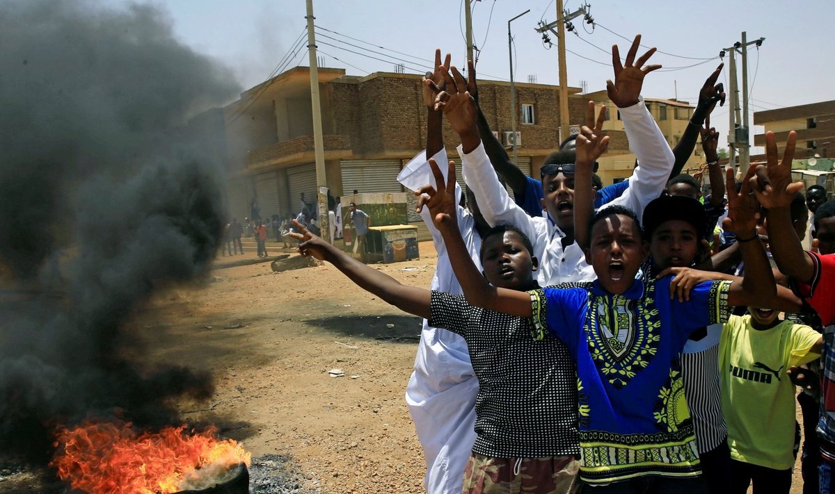 Protestuotojai Sudane