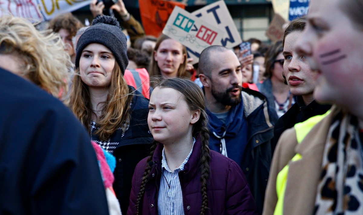 Greta Thunberg klimato kaitos streikuose