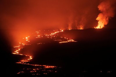 Mauna Loa ugnikalnio išsiveržimas Havajuose. Scanpix/Copernicus nuotr.