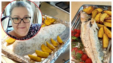Zina iškepė žuvį druskos sarkofage: minkšta, sultinga, tikrai ne per sūri