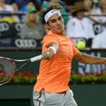 Vyrų teniso turnyre Kalifornijoje R. Federeris ir R. Nadalis pateko į aštuntfinalį