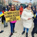 "Я говорю по-русски – я против агрессии Путина!". В Клайпеде прошел митинг в поддержку Украины