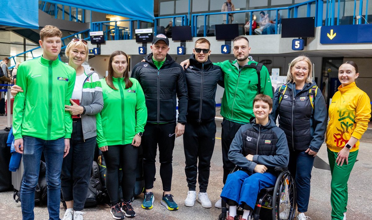 Lietuvos paralimpinės rinktinės plaukikai išvyko į Europos žmonių su negalia čempionatą