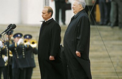 Putinas ir Jelcinas per inauguraciją 2000