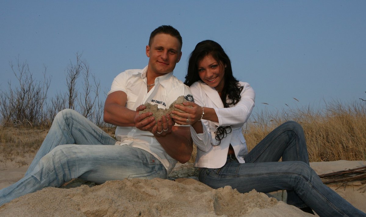 Andrius Rimiškis su žmona Vaida