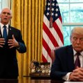 Žiniasklaida: Baltuosiuose rūmuose – neskelbtas susitikimas, Pence'as apsisprendė dėl Trumpo