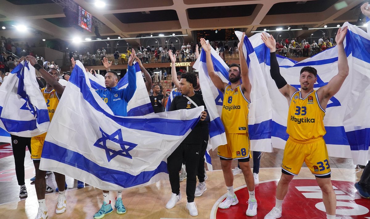 Tel Avivo "Maccabi" krepšininkai po rungtynių Monake