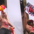 Po nuosprendžio paskelbimo J. Tymošenko, protesto akcijoje sudalyvavo ir „Femen“