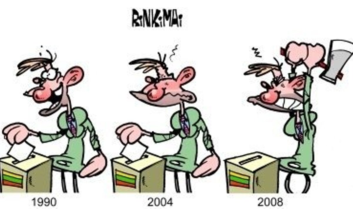 Rinkimai Lietuvoje - karikatūra