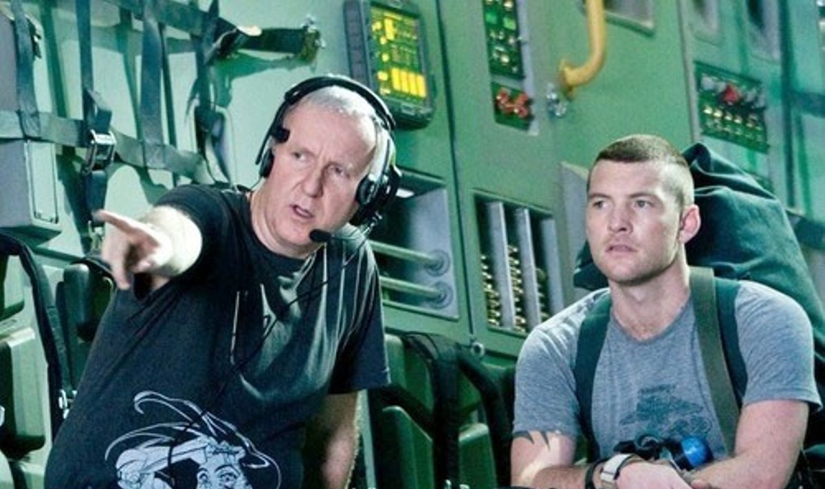 James Cameron ir S.Worthington kuriant filmą "Avatar". "Forum Cinemas" archyv.
