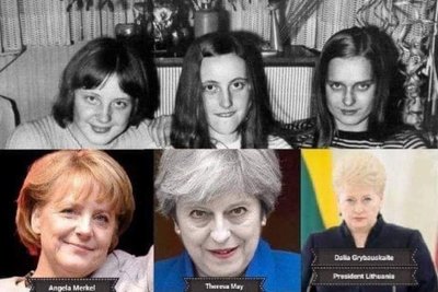 A. Merkel jaunystės nuotrauka ir palyginimai