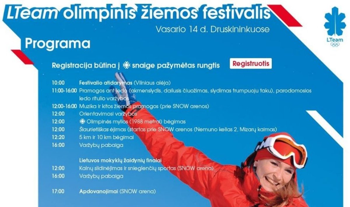 Žiemos olimpinio festivalio programa