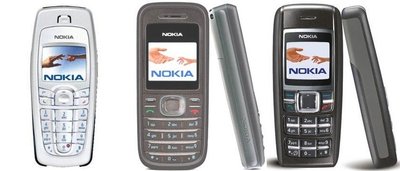 Nokia 6010, Nokia 1208, Nokia 1600