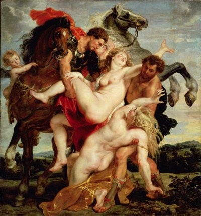 Leukipo dukterų pagrobimas / Peter Paul Rubens 1617
