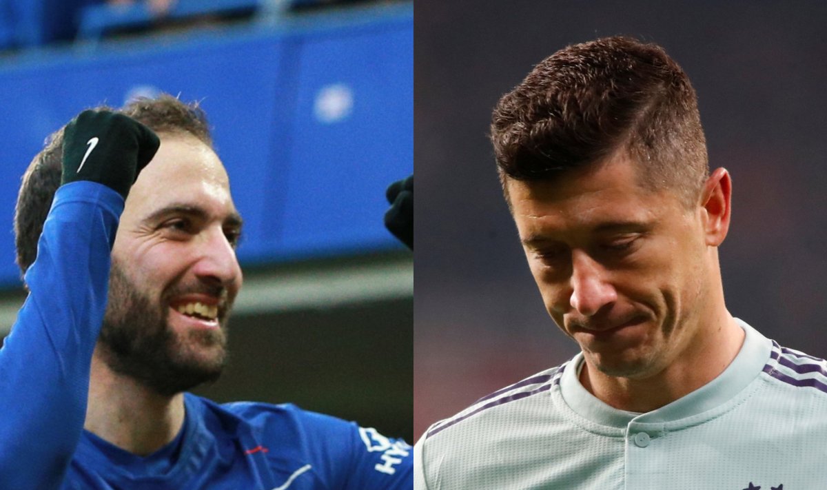 Gonzalo Higuainas ir Robertas Lewandowskis (Sportimage/PA Images ir Reuters nuotr.)