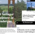 Rašytojo Salingerio atminimą įamžinusi skulptūra išreklamavo Lietuvą visame pasaulyje