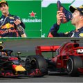 Ricciardo triumfą pažymėjo unikaliu stiliumi, Verstappenas atsiprašė Vettelio už klaidą