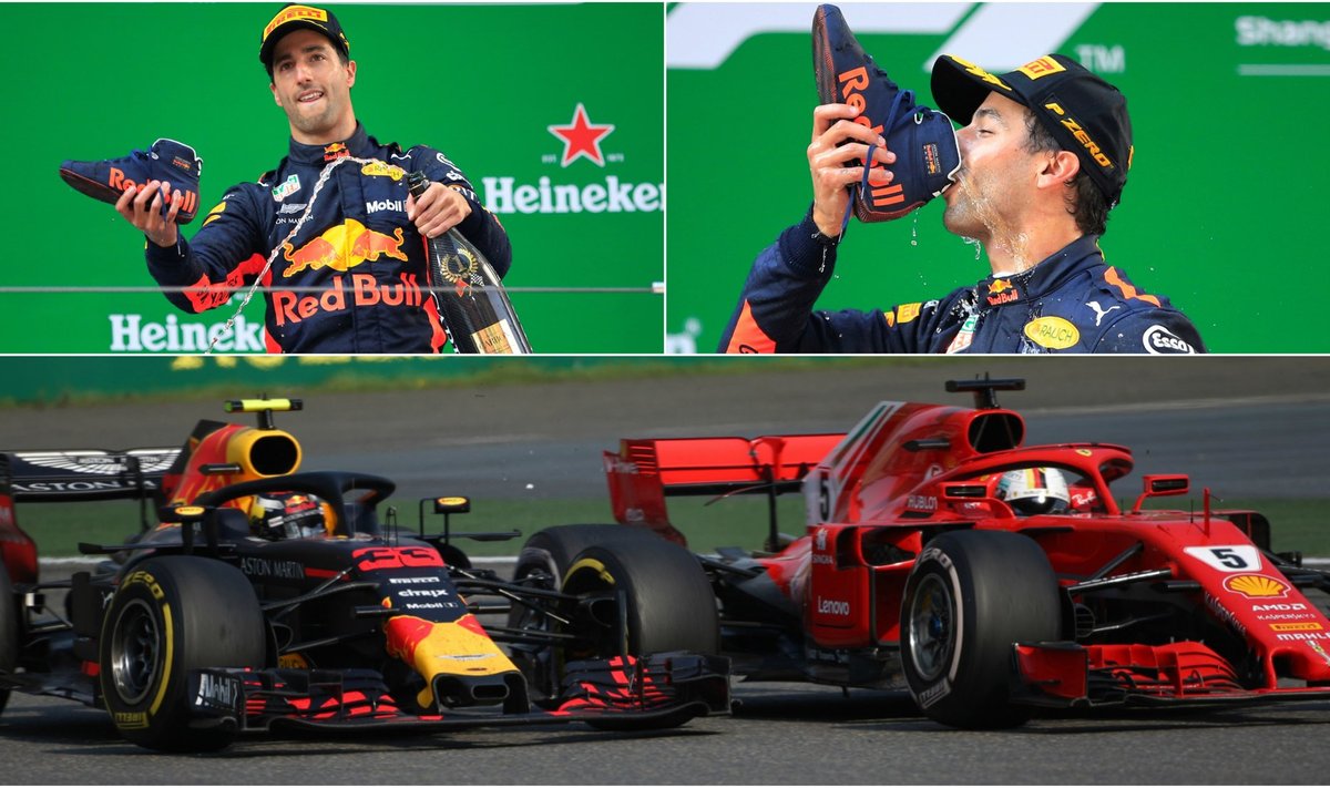 Danielis Ricciardo, Maxas Verstappenas ir Sebastianas Vettelis