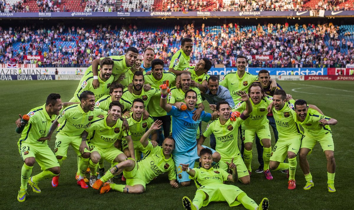 Barselonos futbolininkai susigrąžino Ispanijos čempionų vardus